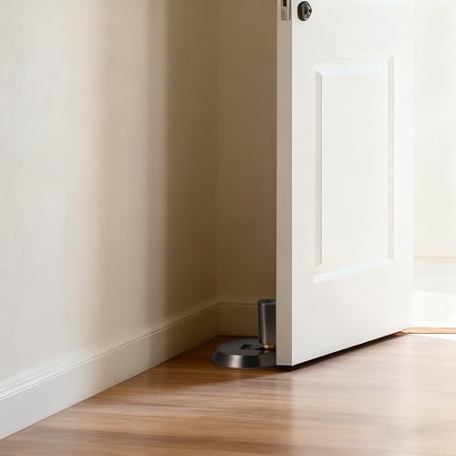 PANALI Windproof Door Stopper, Brass Mechanical Door Stop, 1 Pack, Grey - color: Gray