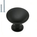 homdiy 15 Pack Black Round Cabinet Knobs, Solid Zinc Alloy - color: Matte Black, size: 15 Pack