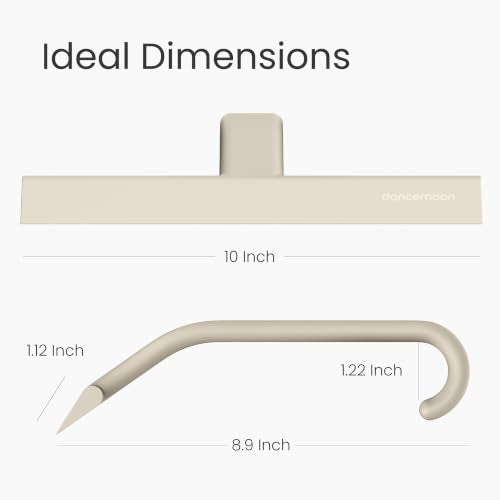 dancemoon JustHang Shower Squeegee with Built-in Hook, 10-Inch Light Taupe - color: Light Taupe