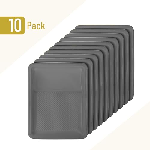 Bates- Paint Tray Liner, 9 Inch, 10 pcs, Grey Paint Pans Trays, Plastic Paint Tray, Roller Tray Liners - color: Gray, size: 10 Pack 9 Inch