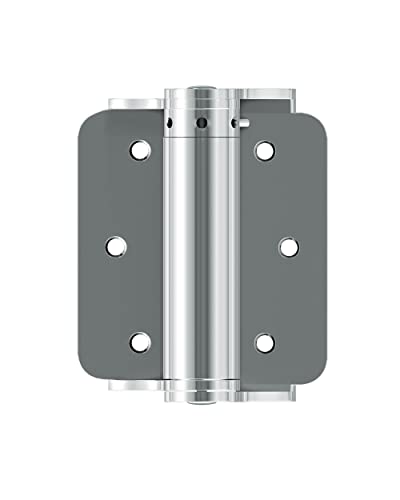 Hardware Essentials 3 Inch Self-Closing Door Hinges, 2-Pack, Adjustable, Storm and Screen Door, Full Surface Mount, Zinc Plated (851594)