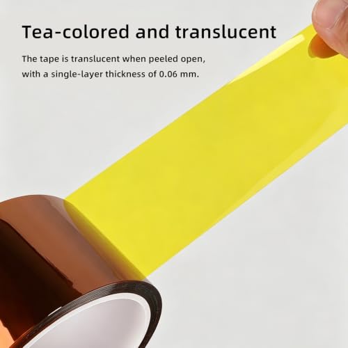 BOMEI PACK Polyimide Tape, 3in x 66ft Heat Resistant Tape for Soldering - size: 3inch x 20m/66ft