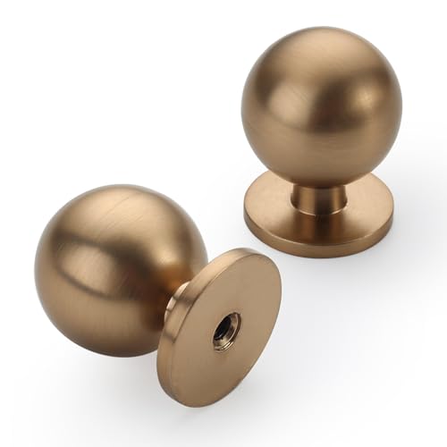 Asidrama 20 Pack Champagne Bronze Kitchen Cabinet Knobs, Cabinet Knobs Kitchen Cabinet Hardware for Cupboard Drawer Knobs Dresser Knobs - color: Champagne Bronze, style: 20 Pack