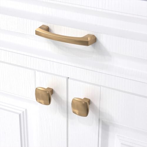 Amerdeco 10 Pack Champagne Bronze Cabinet Pulls 3 Inch(76MM) Hole Centers Kitchen Cabinet Handles Hardware Kitchen Handles for Cabinets Cupboard Handles Drawer Pulls ZH0032… - color: Champagne Bronze, size: 3"/76MM Hole Center