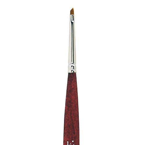 Princeton Velvetouch Mini Angle Brush, Synthetic, Short Handle, Size 1/16, 1 Count - size: Size 1/16