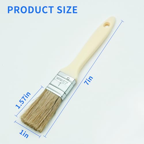 3 Pack Paint Brushes Set, White - size: 3 Pack, 1”, 1.8”, 2.7”