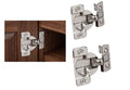 E.H.C. Cabinet Hinge Repair Kit for Grass TEC 861, 1/2" Overlay, 108° Dowel, Nickel Finish, 42mm Boring Pattern, 2 Hinges with Hardware