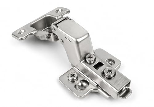 Berta 100-Pack Inset Frameless Soft Close Hinges – 110° 3D Adjustable, Clip-On Concealed European Hinges with Screws for Kitchen, Bathroom, Closet Cabinets – Ideal for Modern Cabinets - size: 100 Pieces