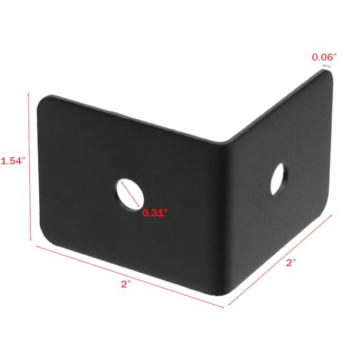Metal Corner Protectors, Black, 2x2x1.54 Inch, 8Pcs - size: 2 x 2 x 1.54 Inch, style: Rectangular End
