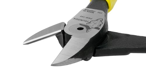Tsunoda PKN-160, High-Leverage Heavy Duty Diagonal Cutters 6-inches (160mm) - size: 6-inches PVC Dipped Handle