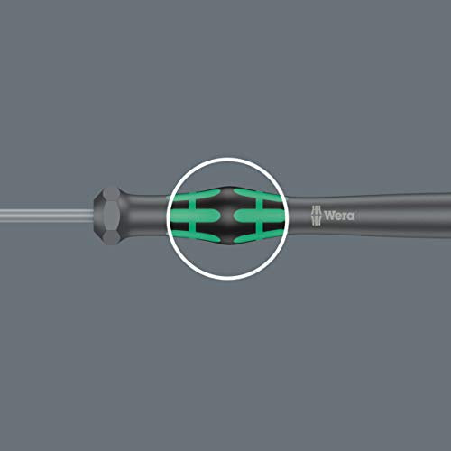 Wera 05117994001 Kraftform Micro 2035 Slotted Electronics Precision Screwdriver, 2.5mm Head, 50mm Blade Length (Pack of 2) - size: 1 Count (Pack of 2)