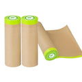 Tangibay Pre-Taped Masking Paper for Painting - 18 inch x 50 feet Tape and Drape Painters Paper, Paint Adhesive Protective Paper Roll for Covering Skirting, Frames, Cars and Auto Body (3 Rolls) - size: 3 Rolls: 18"