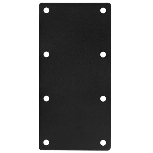 4 PCS 9" x 4" Black Mending Plate for Wood, Heavy Duty Flat Repair Bracket