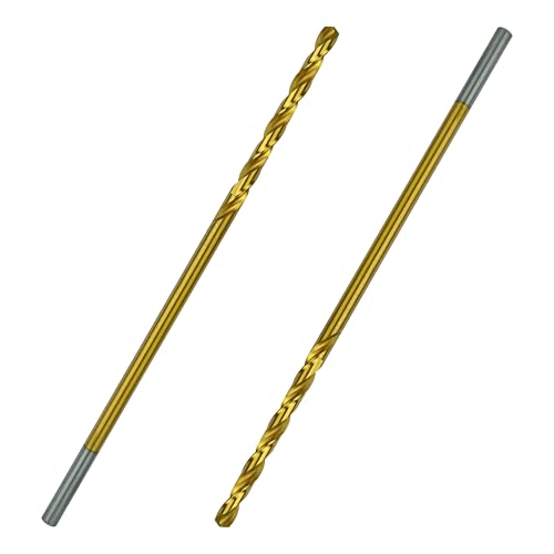 Greycore Tools 3/16 Inch x 6 Inch Cobalt Aircraft Extension Bit – 2 Pack M35 Cobalt Drill Bit, Industrial Titanium Coating – Drill Bits for Steel, Hard Metal, Cast Iron, Wood, Plastic (3/16" x 6") - size: 3/16" x 6", style: 6" Length