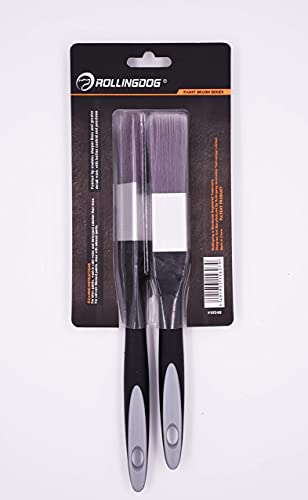 ROLLINGDOG Trim Paint Brush Edging Paint Brushes for Trim 2PC Detail Brush - color: 2pc Edging Paint Brush Set