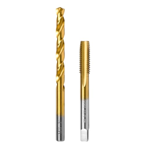 5/16"-18 UNC Tap and F Drill Bit Kit for Metal, M2 HSS Drill and Tap Set - size: 5/16"-18 Tap, F Drill