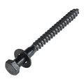 3/8 x 4 (50 Pack) Lag Screw Kit, 50 Screws and 50 Washers, Ceramic Black Ruspert Coating for Exterior Use, Meets ASTM A307 and ASME B18.2.1, Industrial/Commerical Grade by Makers Bolt - size: 3/8 x 4
