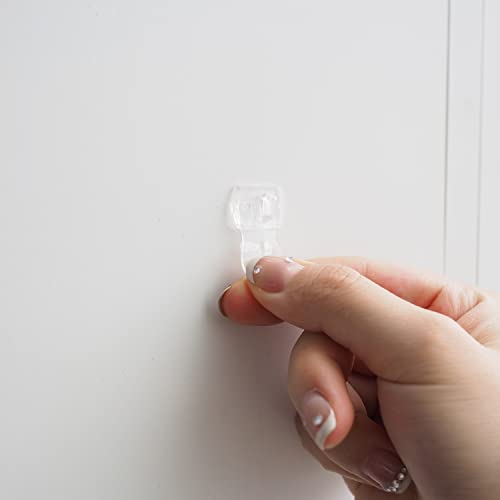 Clear Indoor Mini Light Clips, 240 clips+300 strips, Damage-Free Wall Hooks - size: Mini-240 PCS