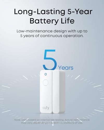 eufy Security Entry Sensor E20, Window & Door Alarm, 5-Year Battery
