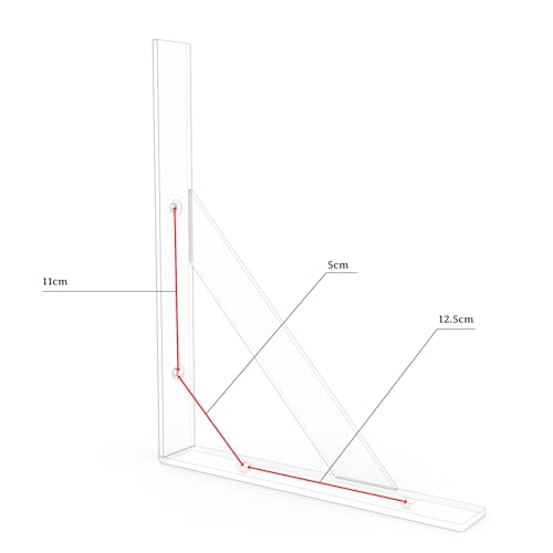 SOGAL White Shelf Brackets 8 x 10 Inch Heavy Duty L Bracket 4Pack - size: 8x10inch-white