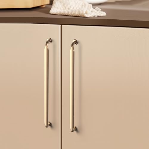 12 Pack Champagne Bronze Zinc Alloy Cabinet Handles - 6.3''(160mm) Hole Center Cabinet Pull Hardware for Bedroom, Kitchen L101 - color: Champagne Bronze, size: 6.3'' Hole Center