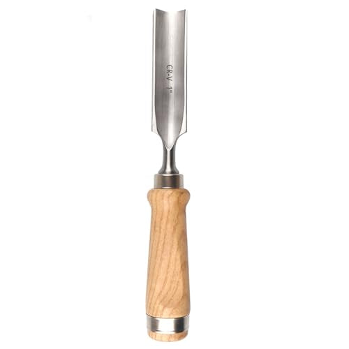 Atoplee Wood Carving Gouge Chrome Vanadium Steel Semi-Circular Carpenter Woodworking Chisel (25mm(1")) - size: Semi-Circular-25mm(1")