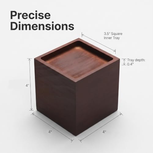 Lufia 4 Inch Solid Pine Wood Furniture Risers 4 Pack, 2000 LBS Heavy Duty Silicone Non Slip Lift Blocks for Bed Sofa Desk Cabinet - color: Dark Brown - 4-pack, size: 4 Inch