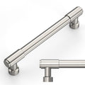 Amerdeco 10 Pack Brushed Satin Nickel Cabinet Pulls 5 Inch(128mm) Hole Center Drawer Pulls Cabinet Hardware Kitchen Cabinet Handles for Bathroom ZH0075 - color: Brushed Satin Nickel, size: 5"/128MM Hole Center