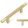 Amerdeco 10 Pack Brushed Gold Knurled Cabinet Pulls 3 Inch Hole Centers Kitchen Cabinet Handles Hardware Kitchen Handles for Cabinets Handles IH0006… - color: Brushed Gold, size: 3"/76MM Hole Center