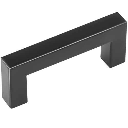 VEVOR 30 Pack Black Cabinet Pulls, 3in / 76mm Center to Center Kitchen Drawer Handles, Rust and Scratch-Resistant Hardware, Stainless Steel Door Handles for Kitchen Bathroom Bar Hardware Matte - size: 3 inch Hole Centers(76mm)