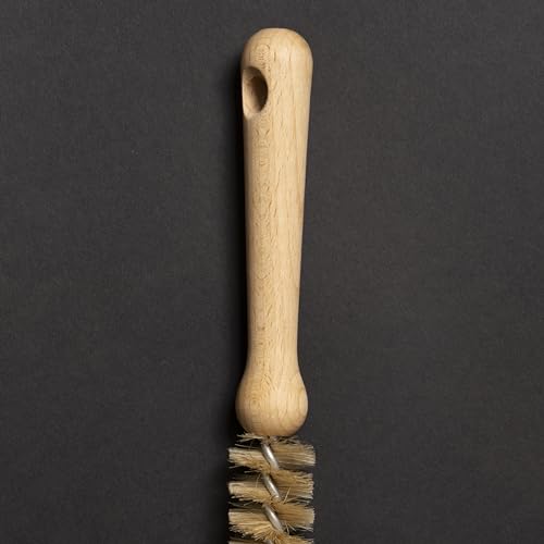 KONEX 45" Dryer Vent Cleaner Brush Flexible Lint Trap Cleaning Tool with Horsehair Bristles - style: Medium-Stiff Natural Bristle