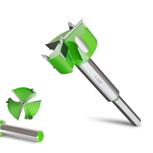 Forstner Drill Bit 1-3/8"(35mm), Triple Flute Tungsten Carbide Tipped - size: (1-3/8" 35mm)