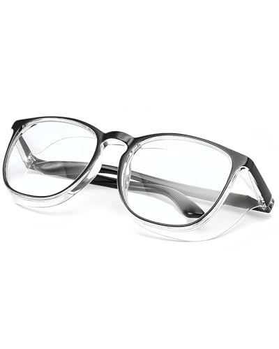 Safety Glasses Goggles for Women Girls Anti Fog Protective Eyewear Glasses - color: 1 Pack: Black