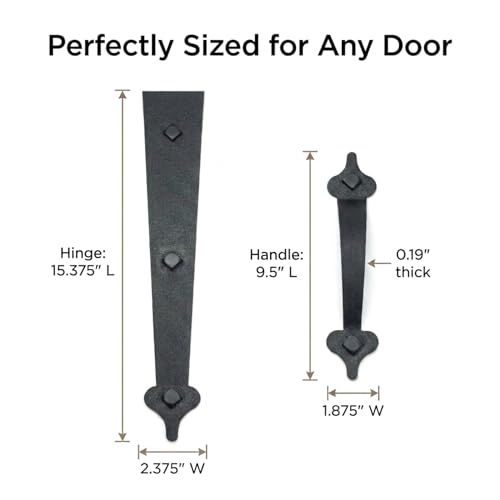 Household Essentials Garage Handle and Hinge Magnets – Decorative Magnetic Hardware Steel Doors, Easy Installation, Durable & Weatherproof, Set of 6 - size: Pack of 1, style: Standard Hinges