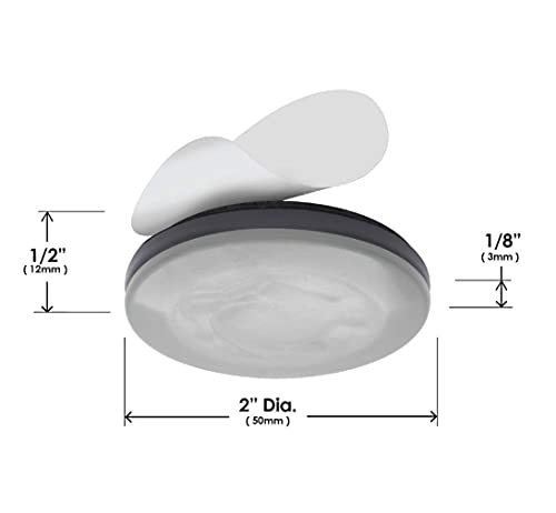 GorillaGlides CB503 2 Inch Furniture Sliders/Screw On Glide Floor Protectors (Set of 4 Glides) Large Furniture Feet Glides for Carpet and Hard Surface Sliding, Round - size: 2 Inch Furniture - 4 Pack