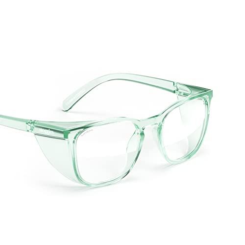 Stoggles Square Z87.1 Certified Polycarbonate Safety Glasses, Anti-Fog - color: Jade, size: Medium