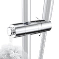 Hibbent Adjustable Shower Head Holder for Slide Bar, Universal 18.5-25mm Handheld Showerhead Bracket, Sprayer Holder with Hanging Design, Bathroom Shower Replacement, No Drill Installation, Chrome - style: Chrome