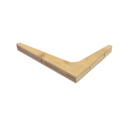 Antrader 2PCS Wall Mount Wooden Shelf Brackets,7.6"×5.8"×0.8",Light Brown - color: Light Brown, size: 7.6"×5.8"×0.8",2pcs