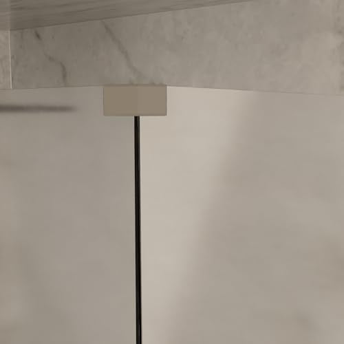 Brixwell Beveled Style 90 Degree Glass To Glass Clamp Brass, Brushed Nickel - color: Brushed Nickel
