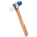 REAL STEEL Small Rubber Mallet Hammer 12 Oz Double Face Hammer Soft/Hard Hickory Wood Handle (0312) - style: Hickory Wood Handle