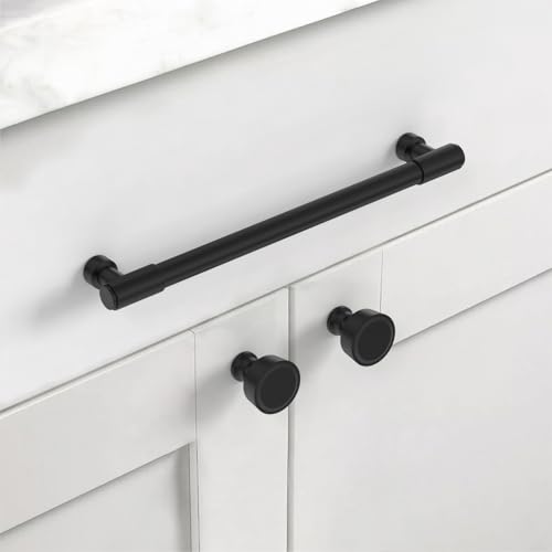 Asidrama Matte Black Kitchen Cabinet Pulls,10 Inch,10 Pack - color: Matte Black, size: 10" Hole Center