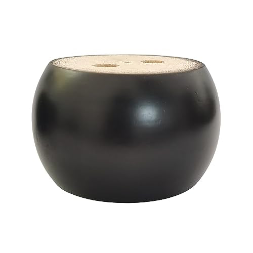 2 Inch Wood Sofa Furniture Legs Round Black Bun Feet 2 Inch Tall Legs Replacement for Sofa/Couch/Ottoman/Loveseat/Cabinet with Screw Set of 4 (Diameter: 2.7inch, Black) - color: Black, size: Diameter: 2.7inch