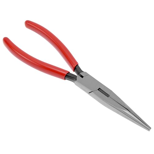 QWORK Long Nose Pliers 8 Inch, Precision Cutting and Gripping Tool for Electricians Mechanics and DIY, Needle Nose Plier for Home and Workshop