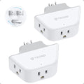 TROND 360 Rotating Plug Outlet Extender for Bathroom, 2 Pack - color: White, size: 3AC-3 Prong (Rotating Plug), 2 Pack