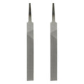 HARFINGTON 2pcs Flat Coarse Cut File 4" Double Cut Teeth High Carbon Steel Hand Rasp File without Handle for Metal Wood Deburring Removing - size: 4", style: Coarse