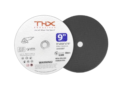 THX 9 Inch Cut Off Wheel,Long-Lasting Thin Cutting Wheel,12 Pack - size: 9" x 0.078" x 7/8"