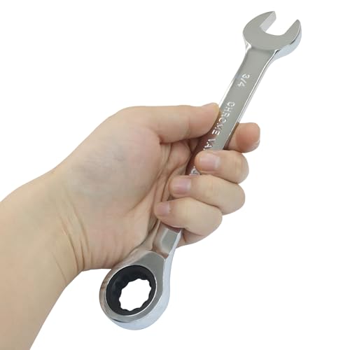 3/4 Inch Ratchet Combination Wrench, Imperial SAE 72-Tooth - size: 19.05 mm