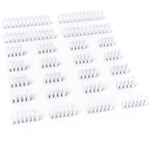 Sirlyr White 24-Pack PSU Cable Organizer Combs Kit 3.5mm for PC - color: White