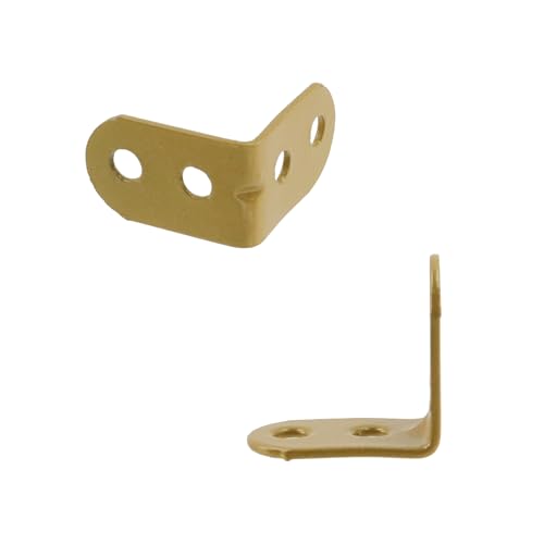 Wealrit 1.1" L Shape Bracket Corner Braces 20PCS,Gold Right Angle Brackets - size: 1.1"