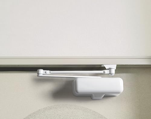 Light Duty Residential Hold Open Door Closer, ADA, Matte Black (White) - color: White